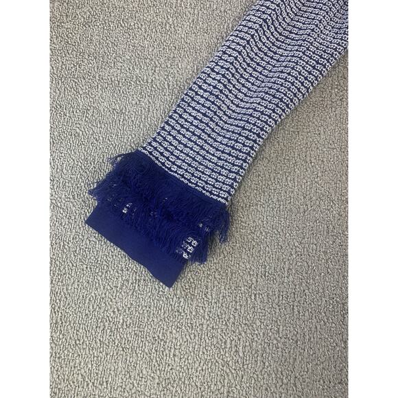 EK Edinburgh Knitwear Womens Cardigan Jacket Blue White Size Small - Picture 4 of 7